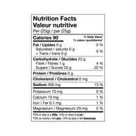 Lemon & Lime Sport Drink Mix by Krono Nutrition nutrition facts label showing calories, carbs, sodium, and minerals for hydration support