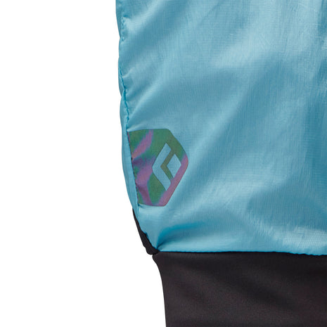 Deploy Wind Hood Gloves by Black Diamond in blue and black with stowable wind hood for year-round training and cold weather protection
