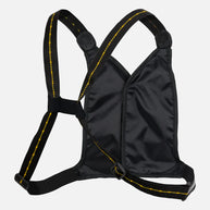 Laser Light Web Vest by Nathan in black with LED thread and reflective web, lightweight safety vest for low light running and outdoor use.