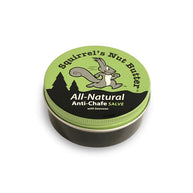 All Natural Anti-Chafe Salve (Metal Tin) by Squirrel’s Nut Butter in green and black, natural anti-chafe salve with beeswax for skin protection