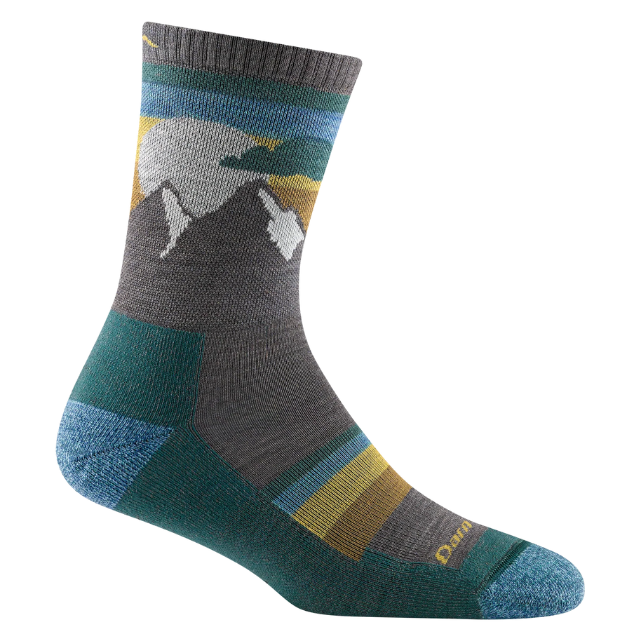 Sunset Ledge Micro Crew Lightweight w/Cushion Hiking Sock - Women by Darn Tough in multicolor, lightweight sock with cushioning for summer to fall hikes