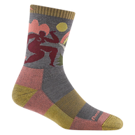Trailblazer Micro Crew Lightweight With Cushion by Darn Tough in grey, olive, and rust with cushioning for comfort and nature-inspired design