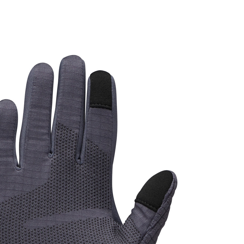 Gridtech Storm Hood Gloves by Black Diamond in dark grey with thermal grid fleece, breathable and moisture-wicking for cold weather use