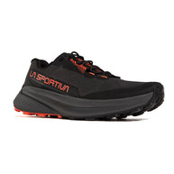 Prodigio - Men by La Sportiva in black and red with XFlow™ foam cushioning, stability, ideal for trail running and rugged outdoor use