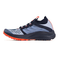 Levante - Women by La Sportiva in grey and orange, trail running shoe designed with athlete input for optimal fit and performance