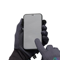 Gridtech Storm Hood Gloves by Black Diamond in dark grey with thermal grid fleece, breathable and moisture-wicking for cold weather use