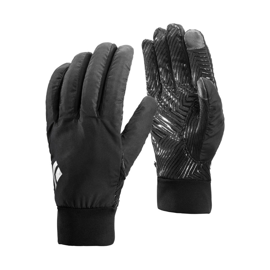 Mont Blanc Gloves by Black Diamond in black, lightweight breathable gloves designed for ultra-running and high-output alpine use