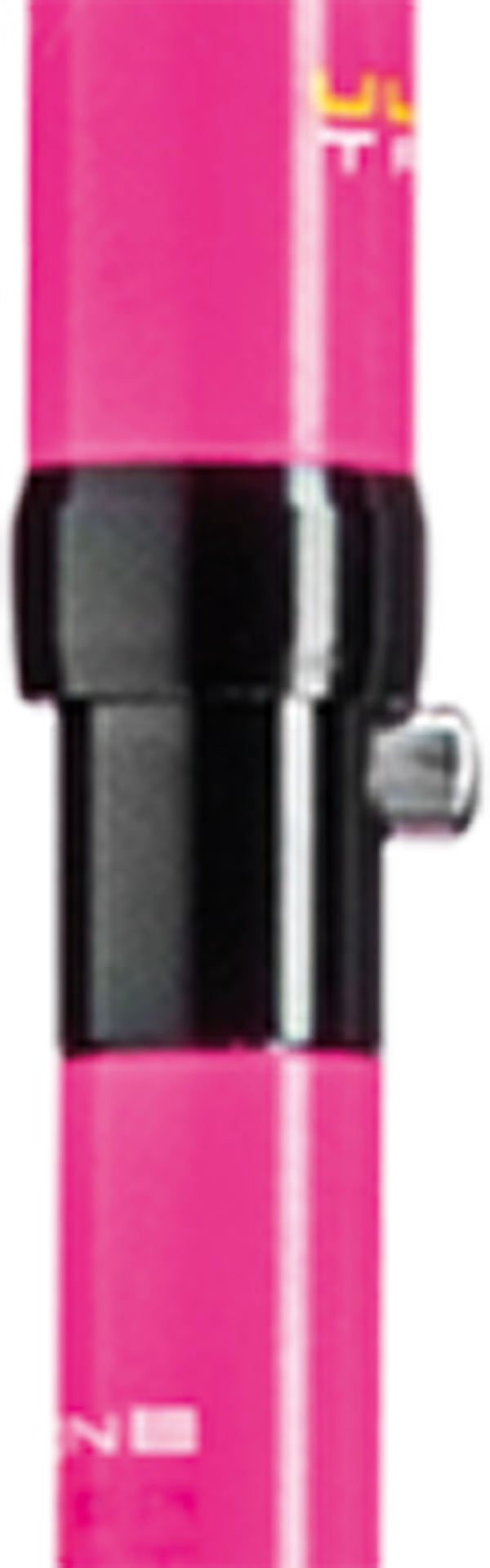 Ultratrail FX ONE by Leki in pink and black, trail running poles with Trail Shark grip-strap system ideal for racing and outdoor use