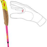 Ultratrail FX ONE Superlite by Leki in pink and yellow, ultra-lightweight pole with slim shaft designed for long high runs and competitions