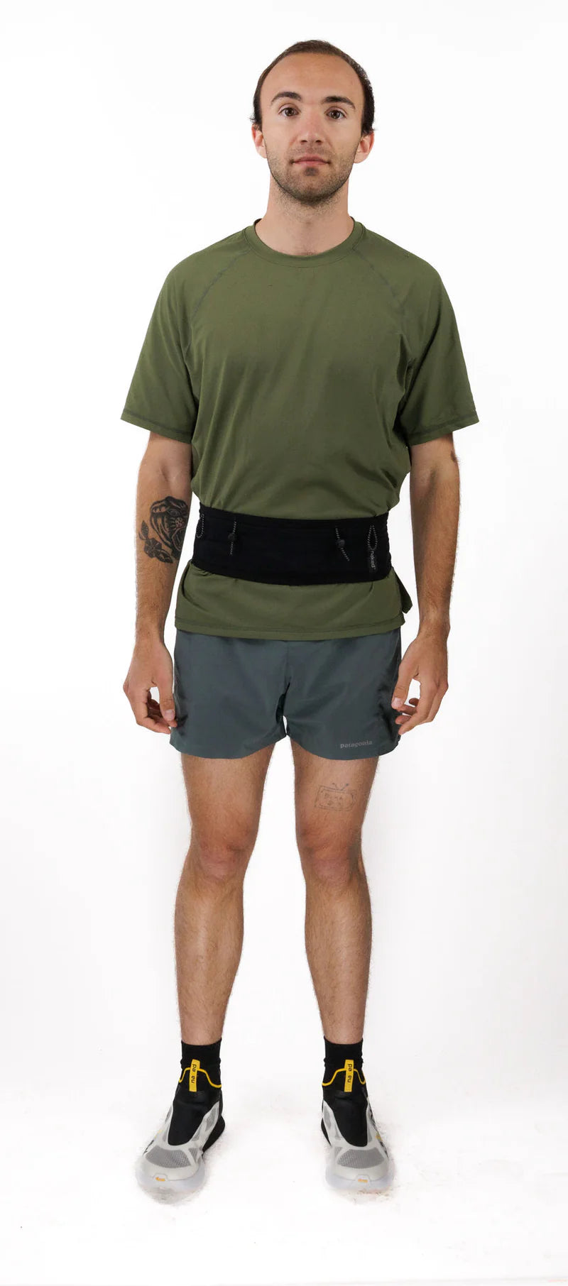 SL Running Band by Naked in black, lightweight and compact waist belt for carrying essentials during 5K to half marathon runs