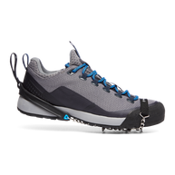 Blitz Spike Traction Device by Black Diamond in black and grey with 6 stainless steel spikes ultralight for fast trail use