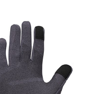 Deploy Wind Hood Gloves by Black Diamond in dark grey with stowable wind hood, touchscreen fingertips, and breathable fabric for year-round training