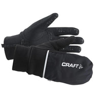 ADV Hybrid Weather Glove by Craft in black, 2-in-1 windproof and waterproof gloves with brushed interior for running and outdoor use
