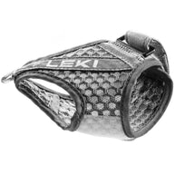 Shark Frame Strap Mesh by Leki in black and grey breathable thumb strap with wide contact area for secure support during push motion