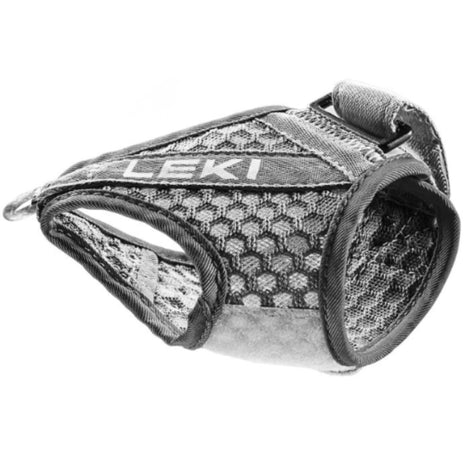 Shark Frame Strap Mesh by Leki in black and grey breathable thumb strap with wide contact area for secure support during push motion
