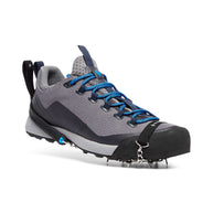Blitz Spike Traction Device by Black Diamond in black and blue ultralight with 6 stainless steel spikes for trail running and winter traction