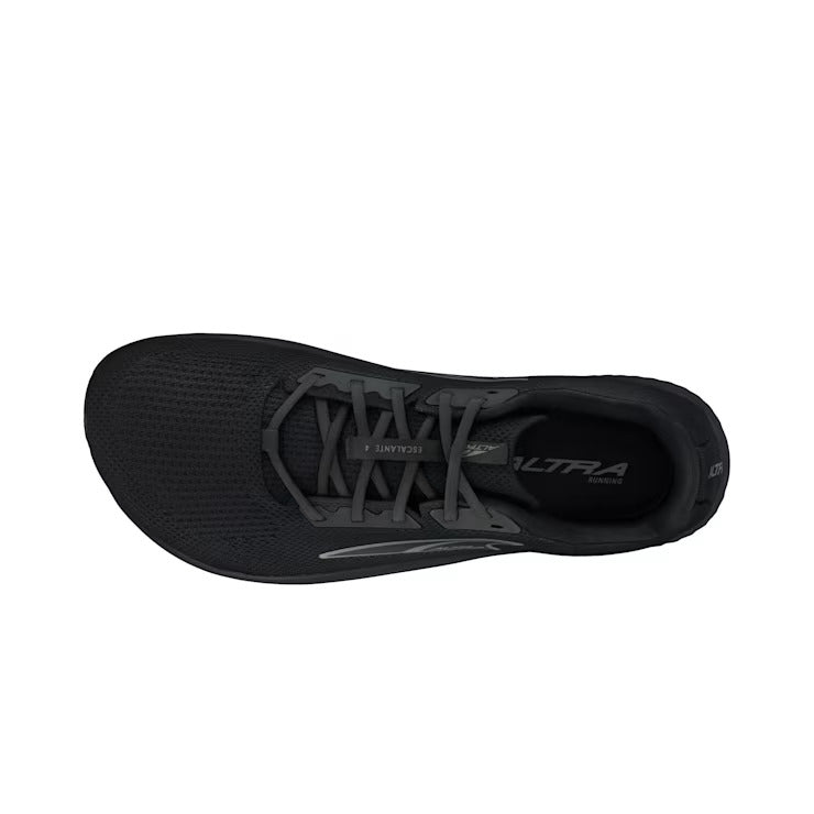 Escalante 4 - Men in black by Altra Footwear, lightweight flexible road running shoe with FootShape fit for daily training and walks
