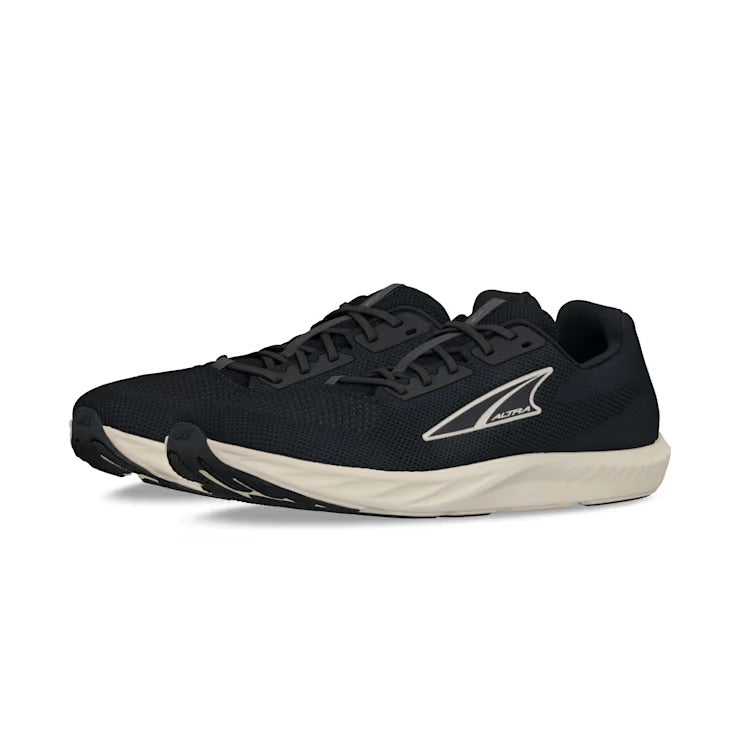 Escalante 4 - Men by Altra Footwear in black and white, lightweight flexible road running shoes with FootShape fit for fast runs and daily walks