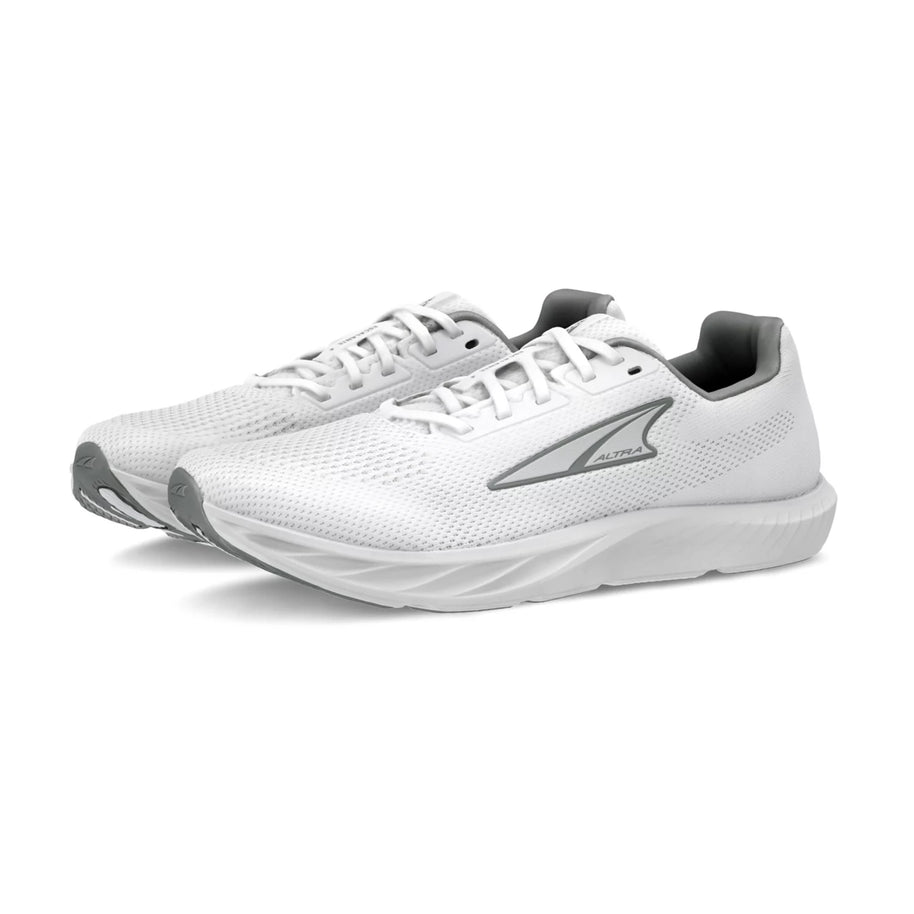 Escalante 4 - Women by Altra Footwear in white and grey, lightweight road running shoe with FootShape fit and flexible design for fast training runs