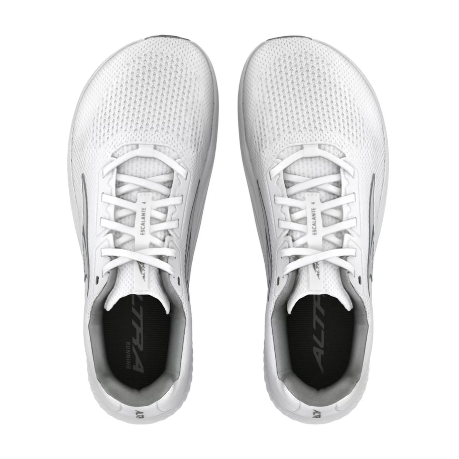 Escalante 4 - Women by Altra Footwear in white, lightweight road running shoes with FootShape fit and enhanced flexibility for fast training runs