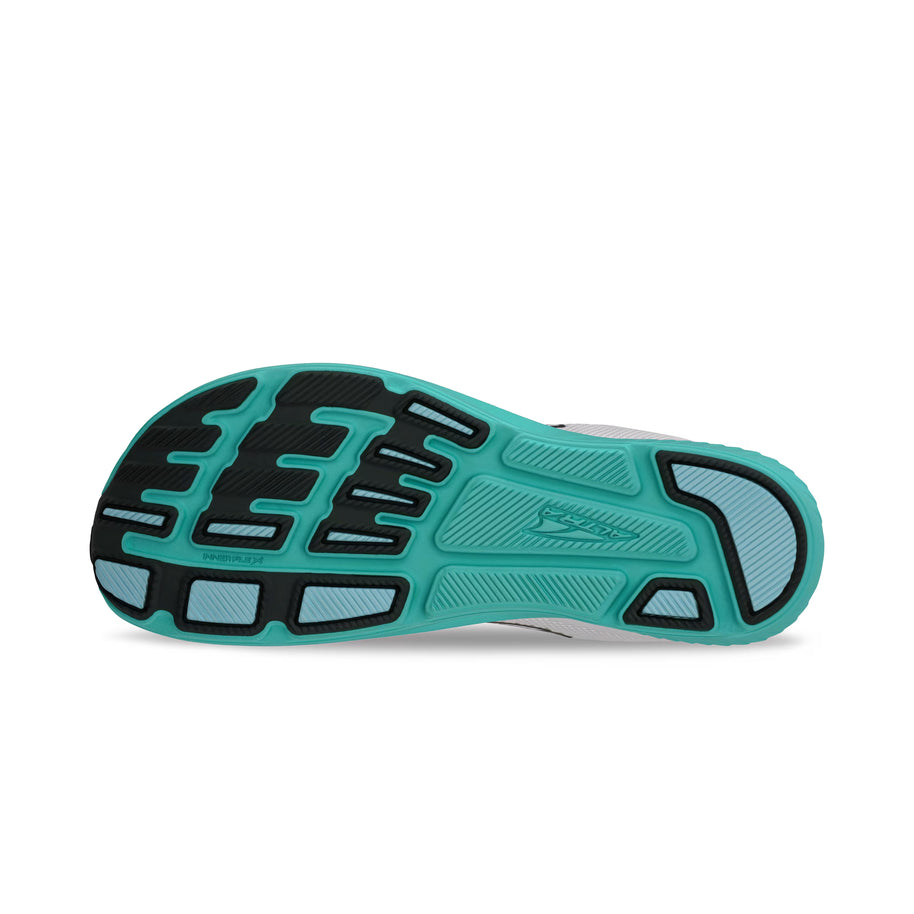 Escalante 4 - Women by Altra Footwear in white and teal with flexible, lightweight sole ideal for road running and training shoes