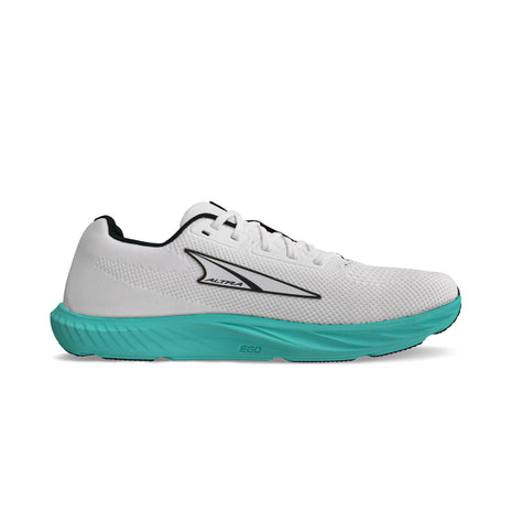 Escalante 4 - Women by Altra Footwear in white and teal, lightweight road running shoe with FootShape fit and flexible design for fast training runs