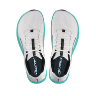 Escalante 4 - Women by Altra Footwear in white and turquoise, lightweight road running shoes with FootShape fit and flexible design for training and daily walks