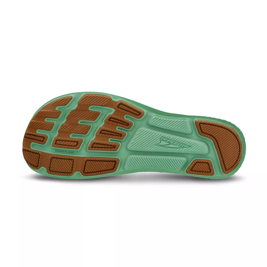 Escalante 4 - Women by Altra Footwear in green and brown showing flexible lightweight outsole for road running and daily training