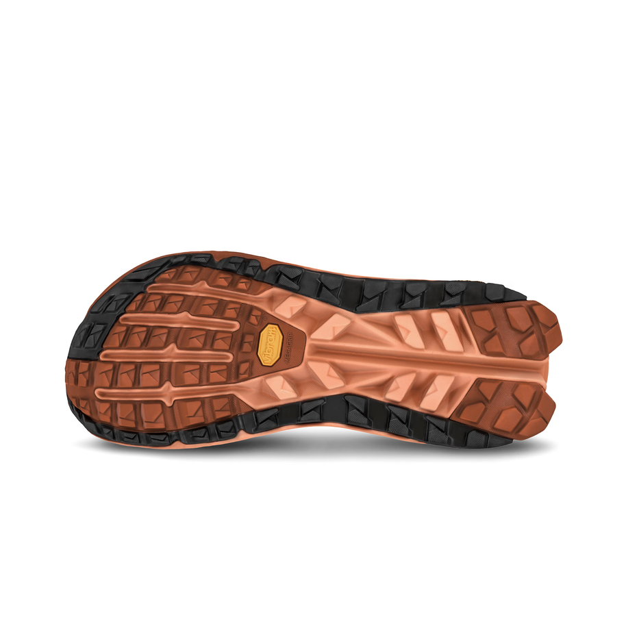 Olympus 6 - Men by Altra Footwear in brown and black with durable sole designed for cushioned trail running and all-day outdoor comfort