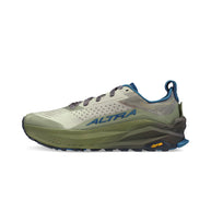 Olympus 6 - Men by Altra Footwear in olive and grey with plush cushioning, durable trail runner with roomy toe box for all-day comfort and grip