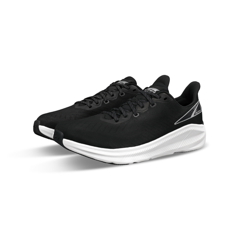 Experience Form - Men by Altra Footwear in black with white sole, lightweight road running shoes featuring guidance technology and 4mm drop for daily workouts and training