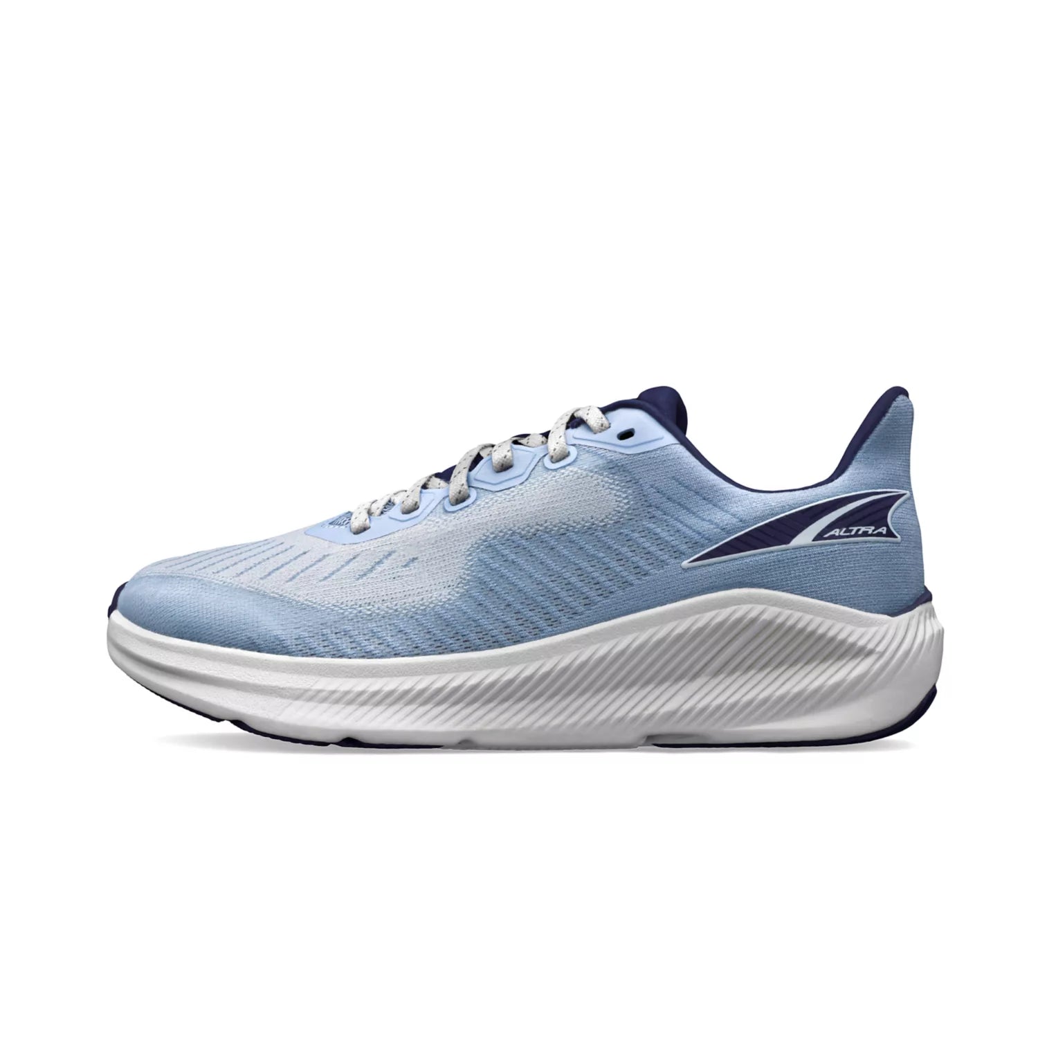 Experience Form - Women by Altra Footwear in light blue and navy with lightweight midsole, 4mm drop, and guidance tech for daily running and training
