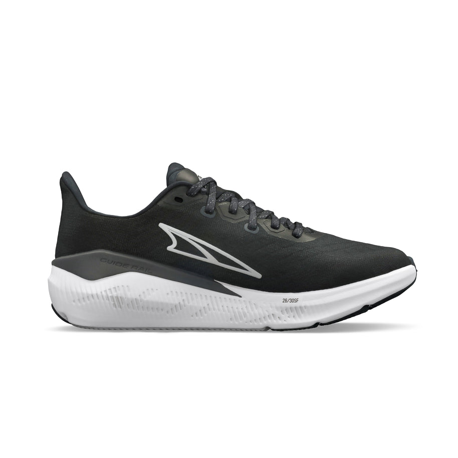 Experience Form - Women by Altra Footwear in black with white sole, lightweight road running shoe with 4mm drop and supportive midsole for daily workouts