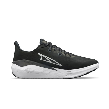 Experience Form - Women by Altra Footwear in black with white sole, lightweight road running shoe with 4mm drop and supportive midsole for daily workouts