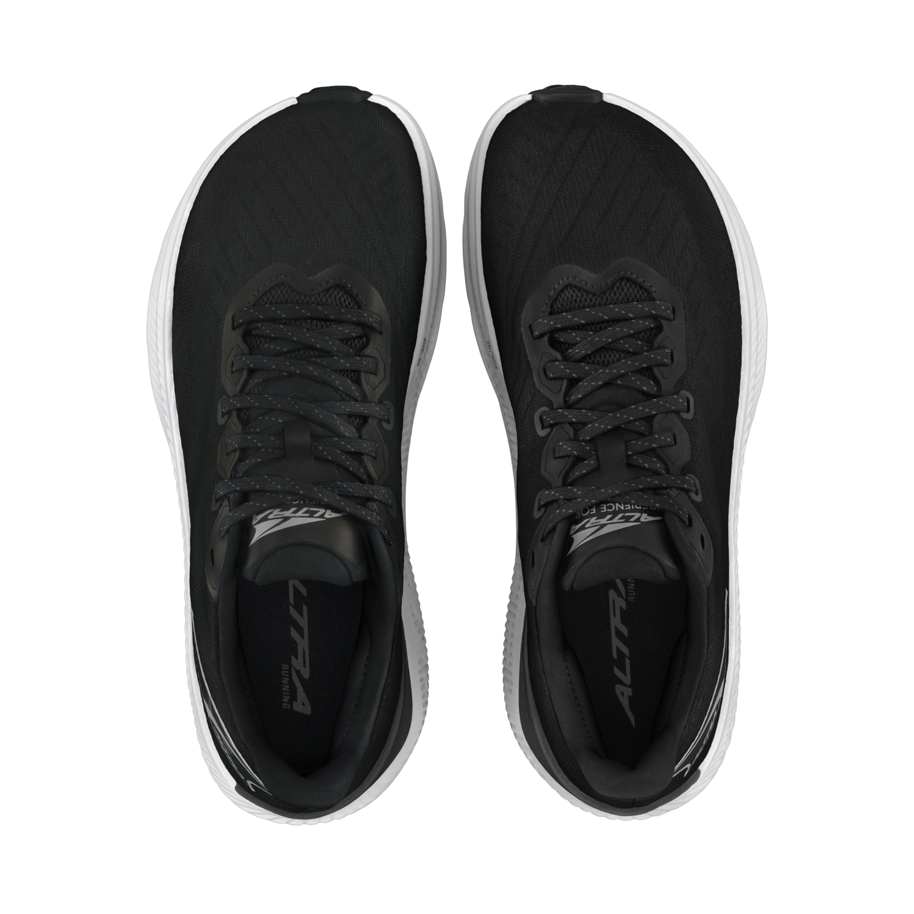 Experience Form - Women by Altra Footwear in black with white midsole, lightweight road running shoe with 4mm drop and guidance technology for daily workouts
