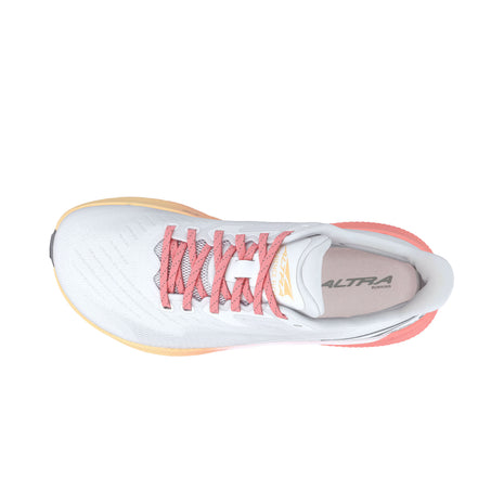 Experience Flow - Women by Altra Footwear in white and coral, lightweight road running shoe for smooth, efficient daily workouts and long runs