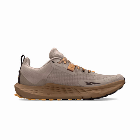 Timp 5 - Women by Altra Footwear in beige and brown, cushioned trail shoe for varied terrain and outdoor trail running