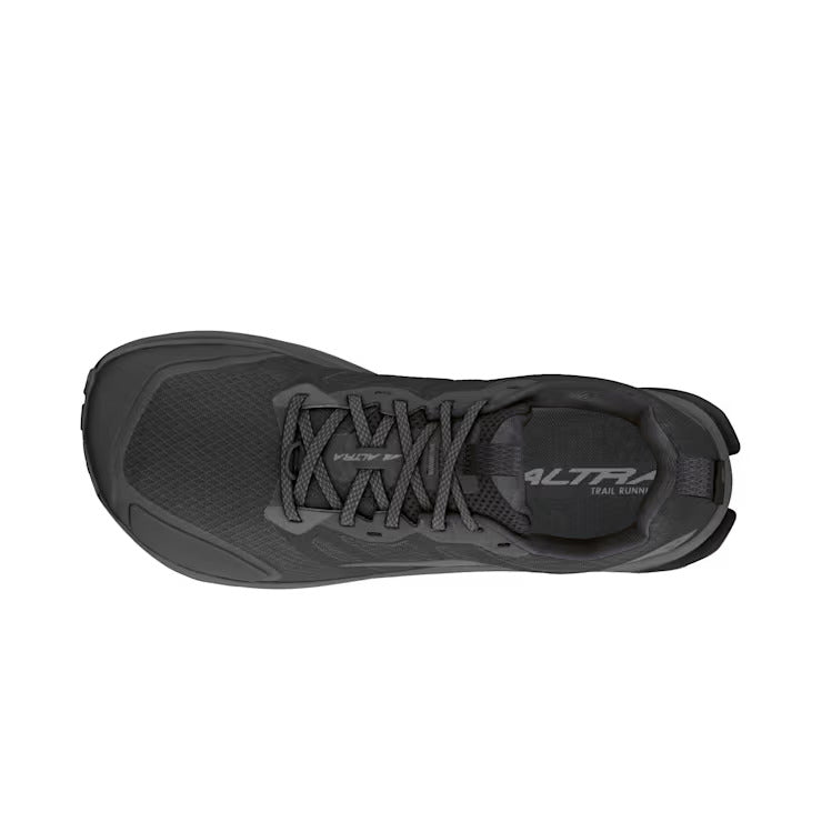 Lone Peak 9 - Men by Altra Footwear in black, lightweight durable trail running shoe with improved midsole and enhanced grip outsole for rugged use