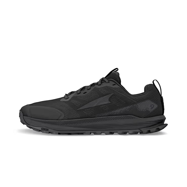Lone Peak 9 - Men in black by Altra Footwear, lightweight trail shoe with durable upper, improved midsole, and enhanced outsole grip for running and hiking