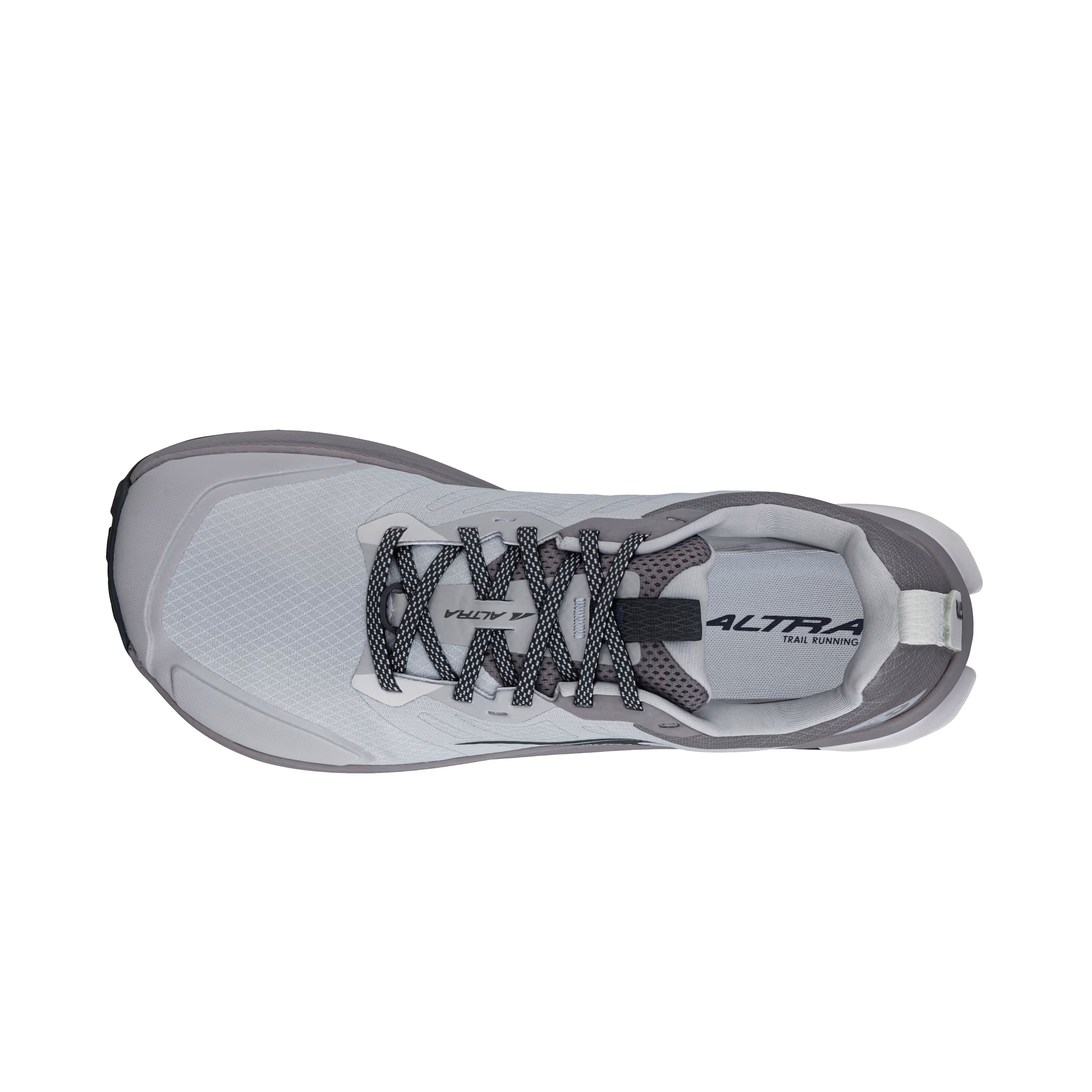 Lone Peak 9 Wide - Men by Altra Footwear in grey with durable outsole, lightweight midsole, designed for trail running and rugged outdoor use