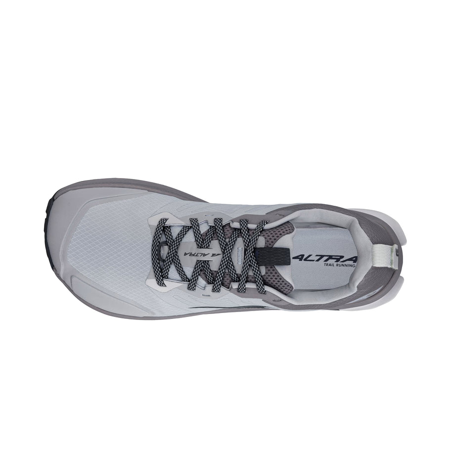 Lone Peak 9 Wide - Men by Altra Footwear in grey with durable outsole, lightweight midsole, designed for trail running and rugged outdoor use