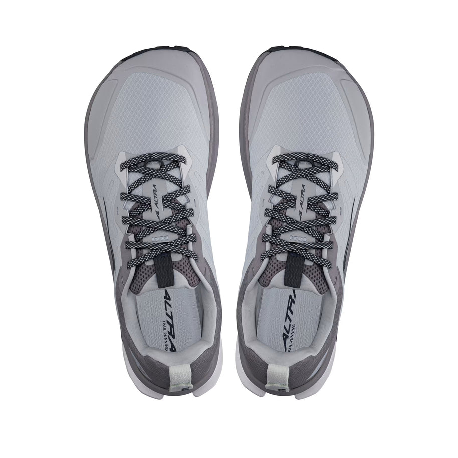 Lone Peak 9 Wide - Men by Altra Footwear in grey with durable midsole foam, improved outsole grip, and wide fit for trail running and outdoor use