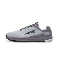 Lone Peak 9 Wide - Men by Altra Footwear in grey and white, durable trail shoe with improved midsole foam and enhanced outsole grip for rugged running