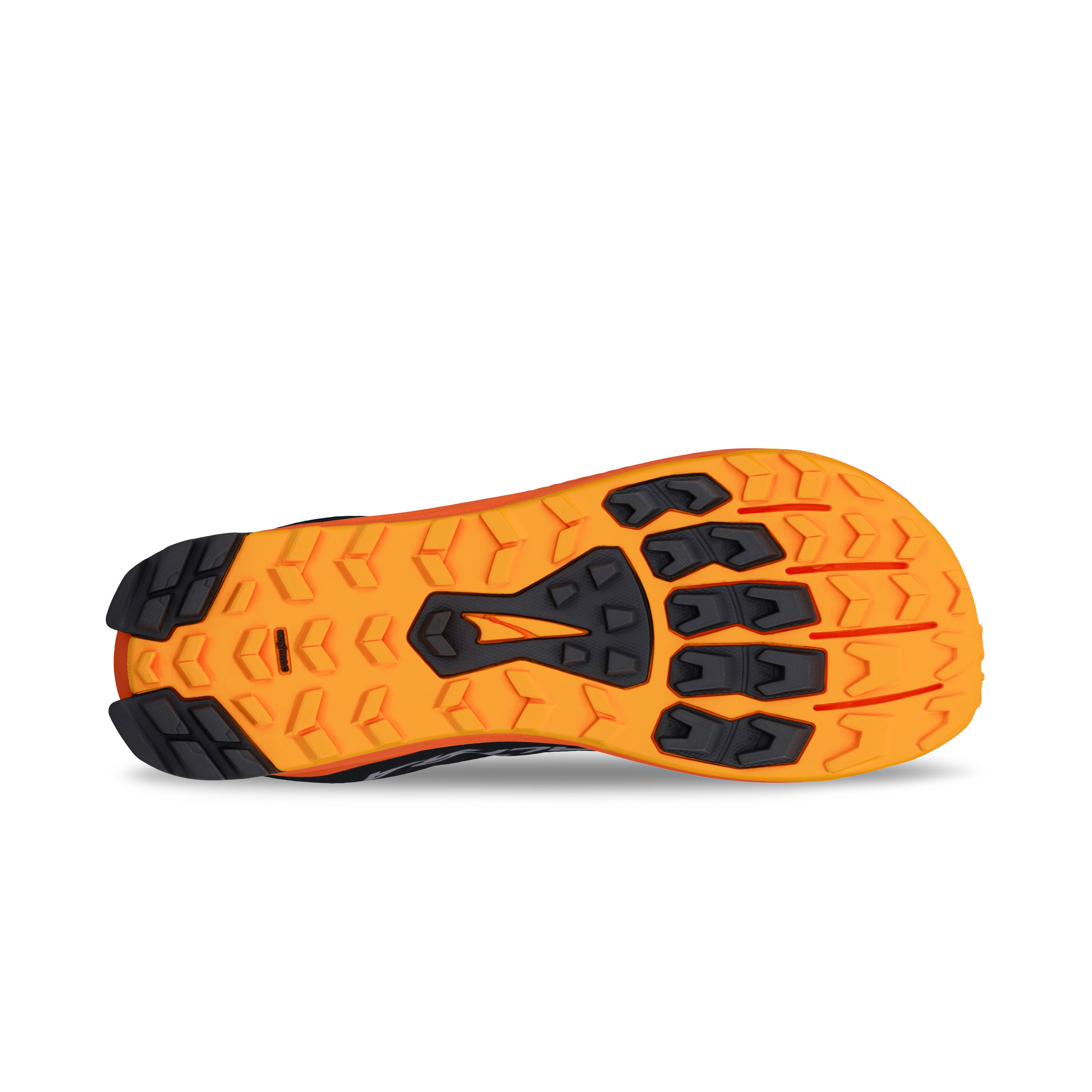 Lone Peak 9 - Men by Altra Footwear with orange and black outsole, lightweight trail shoe with improved midsole foam and durable grip for rugged use
