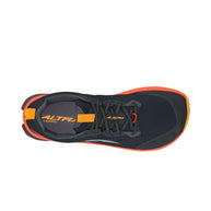 Lone Peak 9 - Men by Altra Footwear in black and orange with durable outsole and lightweight midsole foam for trail running and hiking