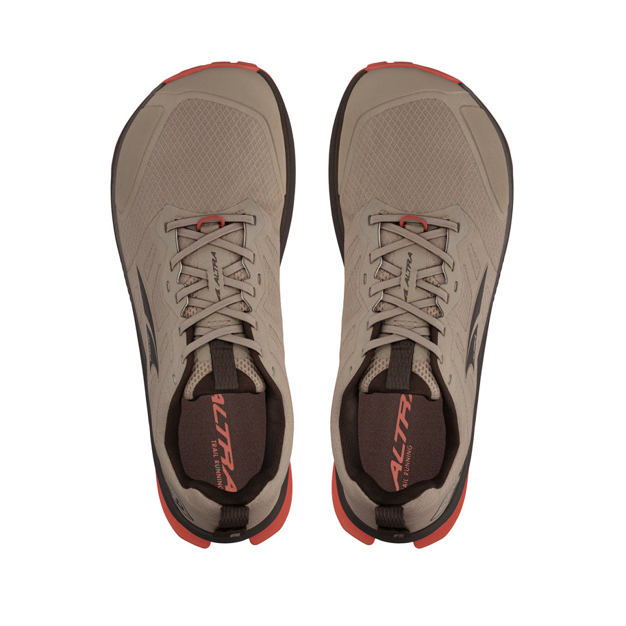 Lone Peak 9 - Men by Altra Footwear in beige and brown with durable sole, lightweight midsole, and enhanced grip for trail running and rugged use