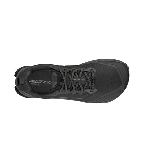 Lone Peak 9 Wide - Men by Altra Footwear in black, durable trail running shoe with improved midsole and outsole for grip and comfort