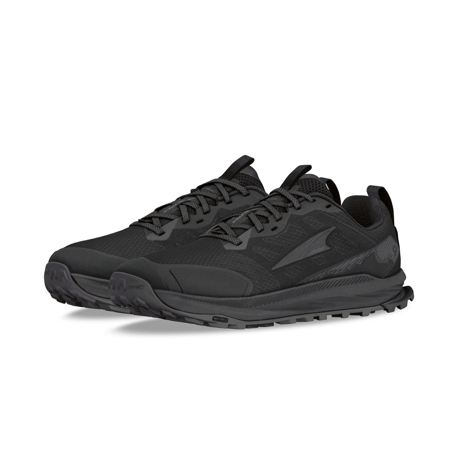 Lone Peak 9 Wide - Men by Altra Footwear in black, durable trail running shoe with improved midsole and outsole for grip and comfort