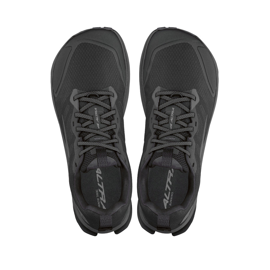 Lone Peak 9 Wide - Men by Altra Footwear in black with durable outsole, lightweight midsole, designed for trail running and rugged outdoor use