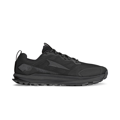 Lone Peak 9 Wide - Men by Altra Footwear in black, durable trail shoes with improved midsole and outsole for enhanced grip and lightweight comfort
